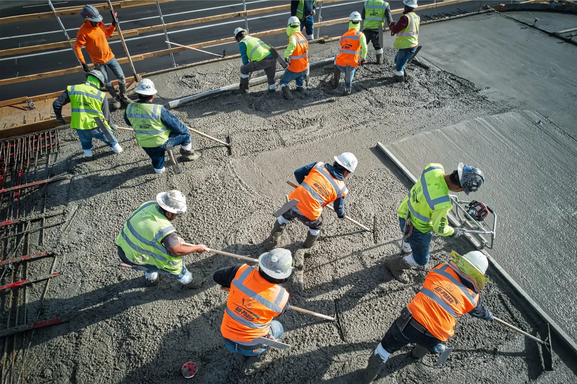 Contractor crew at work